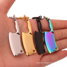 Street Fashion Domineering Stainless Steel Jewelry Men's Necklace Creative Kitchen Knife Charms Pendants